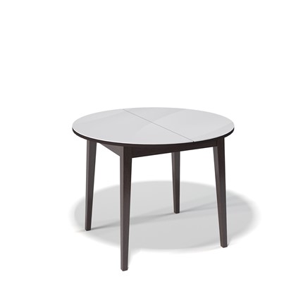 Раздвижной стол Kenner 1000M (Венге/Стекло белое глянец) в Вологде - изображение