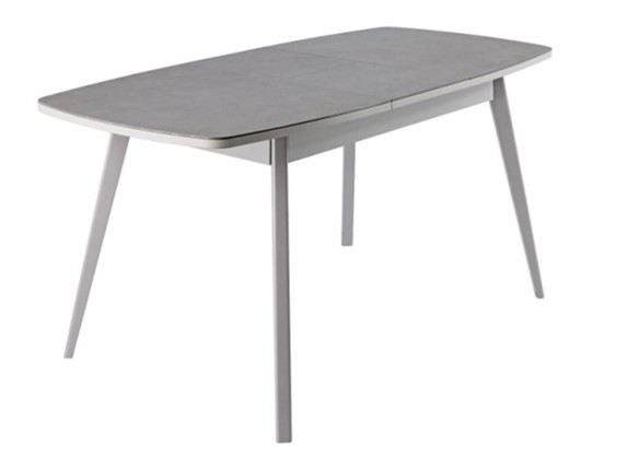 Кухонный стол раскладной Артктур, Керамика, grigio серый, 51 диагональные массив серый в Вологде - изображение