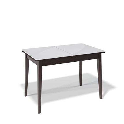 Кухонный раздвижной стол Kenner 1100M (Венге/Стекло белое сатин) в Вологде - изображение