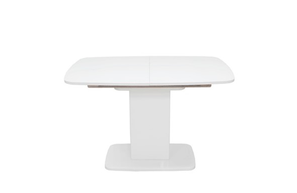 Кухонный раскладной стол Leset Денвер 1Р (Белый лак/стекло глянцевое белое) в Вологде - изображение