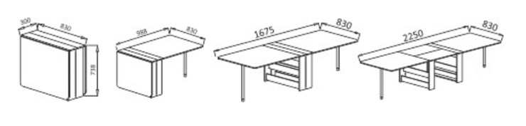 Кухонный стол раздвижной В-1 в Вологде - изображение 1