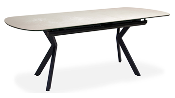 Кухонный раскладной стол Шамони 2CX 160х90 (Oxide Avorio/Графит) в Вологде - предосмотр 1