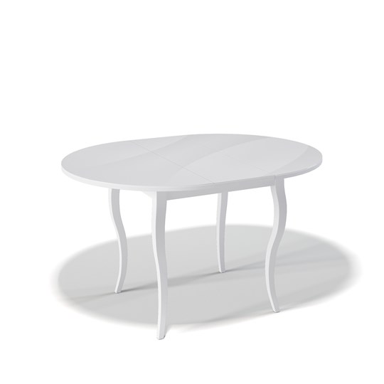Стол раздвижной Kenner 1000С (Белый/Стекло белое глянец) в Вологде - изображение 1