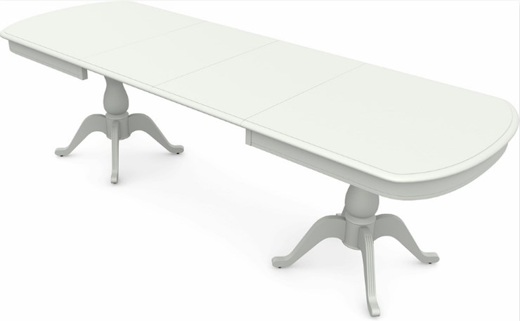 Кухонный стол раскладной Фабрицио-2 исп. Мыло большой 2 вставки, Тон 9 (Морилка/Эмаль) в Вологде - изображение 1
