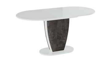 Кухонный раздвижной стол Монреаль тип 1 (Белый глянец/Моод темный) в Вологде - предосмотр 1