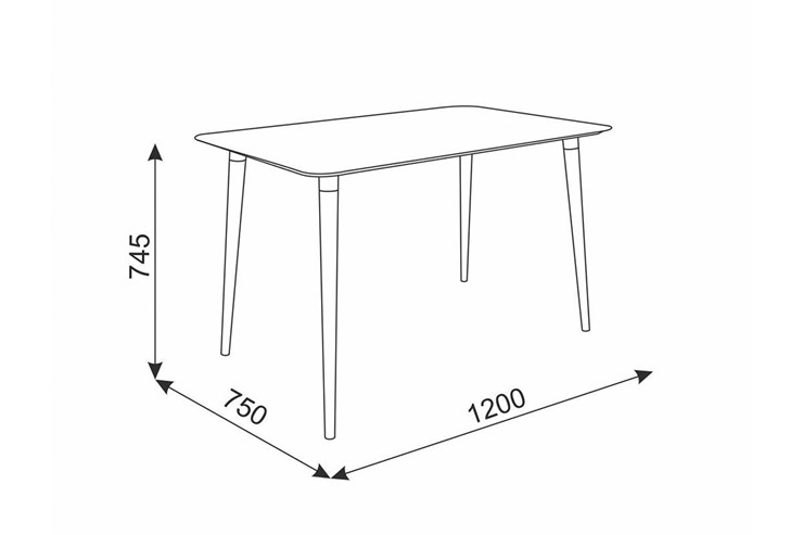 Стол кухонный Сканди 1, белый/светлый лак в Вологде - изображение 1