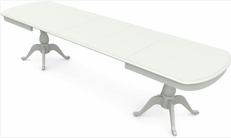 Кухонный раскладной стол Фабрицио-2 исп. Мыло большой 3 вставки, Тон 9 (Морилка/Эмаль) в Вологде - изображение 1