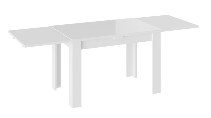 Стол раздвижной Норман тип 1, цвет Белый/Стекло белый глянец в Вологде - изображение 1