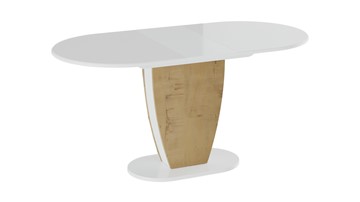 Кухонный стол раскладной Монреаль тип 1 (Белый глянец/Бунратти) в Вологде - предосмотр 1