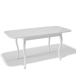 Кухонный раскладной стол Kenner 1200C (Белый/Стекло белое глянец) в Вологде - предосмотр 1