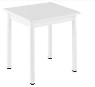 Кухонный пристенный стол СПА-01 МДФ, белый МДФ/белое дерево/36 прямые трубки белый в Вологде