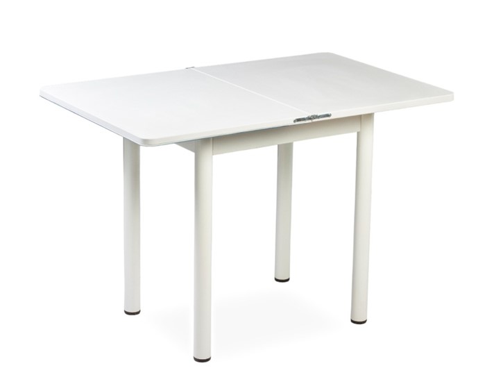 Кухонный пристенный стол СПА-01 СТФ, белый/фотопечать ромашки/опоры прямые белые в Вологде - изображение 1