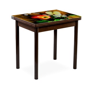 Кухонный пристенный стол СПА-01 СТФ, венге/фотопечать дерево/опоры прямые коричневые в Вологде - предосмотр