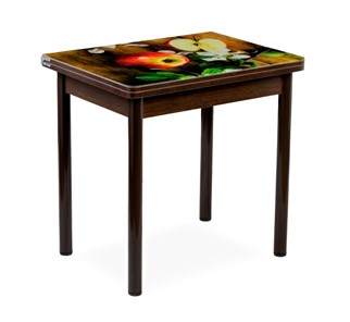 Кухонный пристенный стол СПА-02 СТФ, венге/фотопечать дерево/опоры коричневый в Вологде - предосмотр