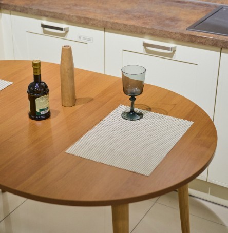 Кухонный стол круглый Орех Гварнери д. 90 см ЛДСП в Вологде - изображение 7