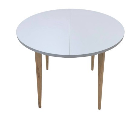 Обеденный круглый раздвижной стол Серый камень 90*90 см ЛДСП в Вологде - изображение 2