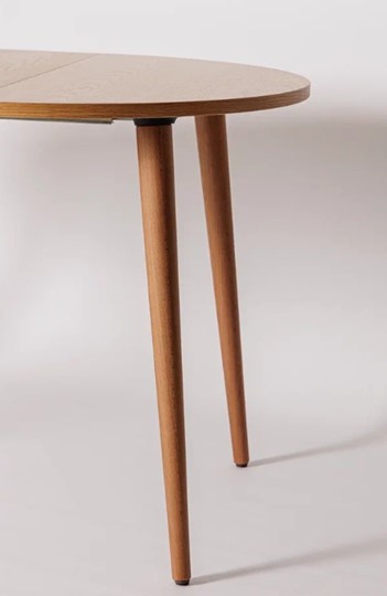 Кухонный раздвижной круглый стол Шпон Дуба 677 С д. 100 см МДФ в Вологде - изображение 20