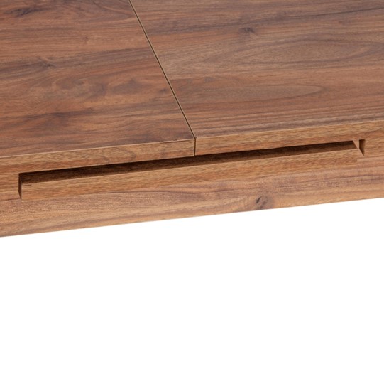 Кухонный стол раздвижной AISHA (mod. 1151) ЛДСП+меламин/дерево граб, 130+35х80х75, walnut (орех) в Вологде - изображение 7
