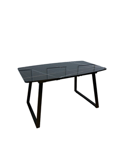 Кухонный раздвижной стол AZ1400 (черный/стекло камень черный глянец) в Вологде