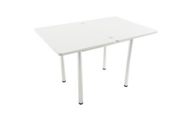 Раздвижной стол Бари дерево №8 (стекло белое/черный) в Вологде - предосмотр 3