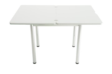 Раздвижной стол Бари дерево №8 (стекло белое/черный) в Вологде - предосмотр 4
