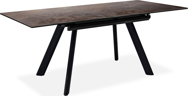 Кухонный стол раскладной Бордо 1CQ 140х85 (Oxide Moro/Графит) в Вологде - изображение 1