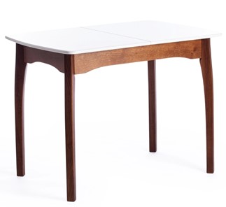 Кухонный стол раскладной Caterina, бук/мдф, 100+30x70x75, коричневый, белый арт.15856 в Вологде - предосмотр