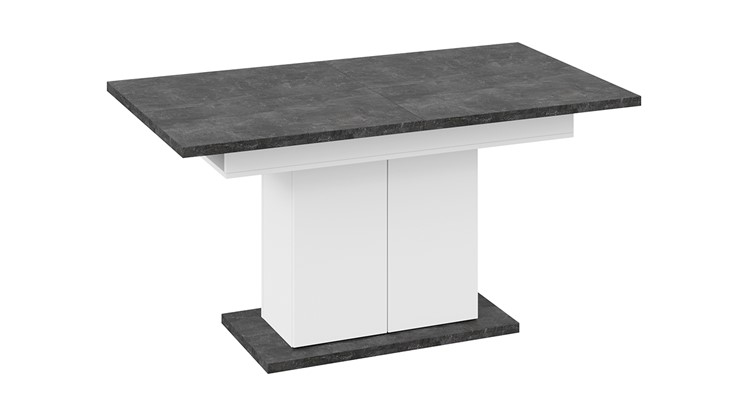 Кухонный стол раскладной Детройт тип 1 (Белый/Ателье темный) в Вологде - изображение 3