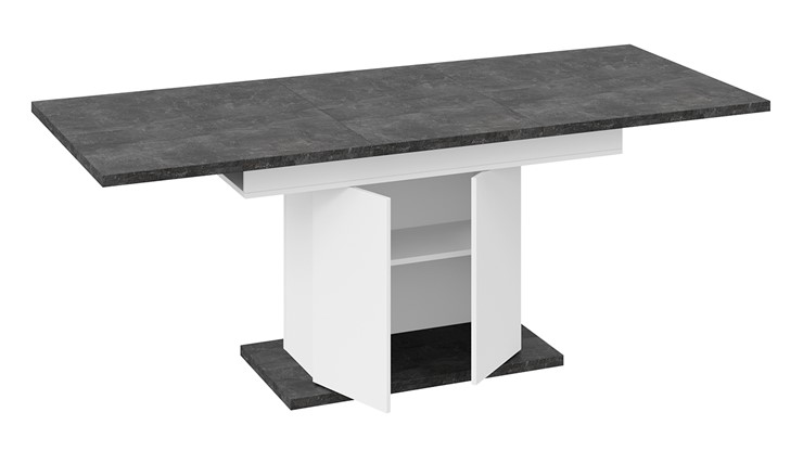 Кухонный стол раскладной Детройт тип 1 (Белый/Ателье темный) в Вологде - изображение 5
