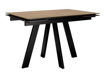 Кухонный раскладной стол DikLine DM120 Дуб галифакс / опоры черные в Вологде - предосмотр