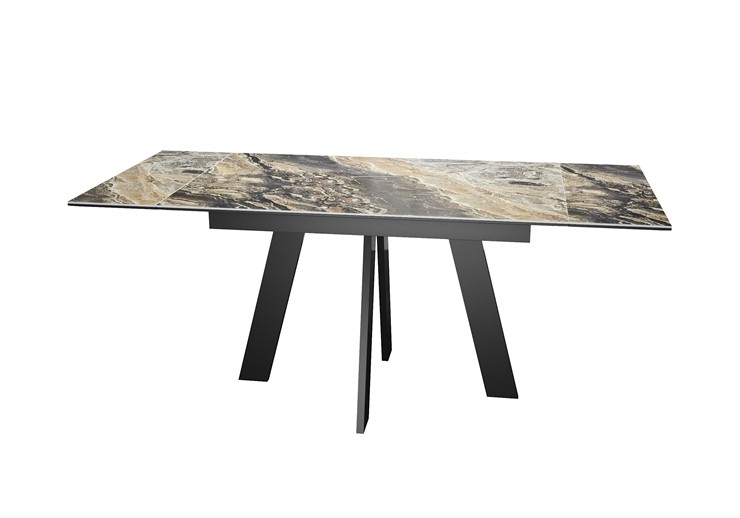 Кухонный раскладной стол DikLine SKM120 Керамика Amadeus/подстолье черное/опоры черные в Вологде - изображение 2