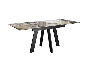 Кухонный раскладной стол DikLine SKM120 Керамика Amadeus/подстолье черное/опоры черные в Вологде - предосмотр 3