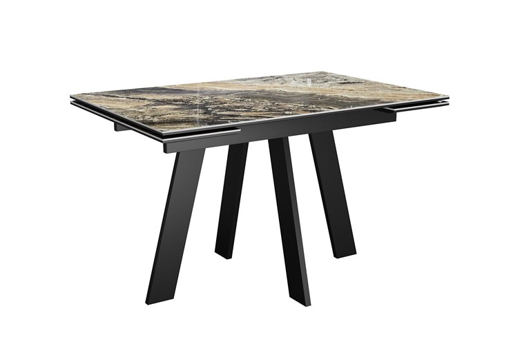 Кухонный раскладной стол DikLine SKM120 Керамика Amadeus/подстолье черное/опоры черные в Вологде - изображение 4