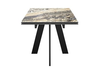 Кухонный раскладной стол DikLine SKM120 Керамика Amadeus/подстолье черное/опоры черные в Вологде - предосмотр 5