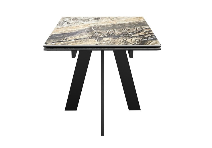 Кухонный раскладной стол DikLine SKM120 Керамика Amadeus/подстолье черное/опоры черные в Вологде - изображение 5