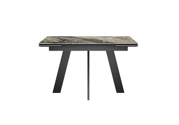 Кухонный раскладной стол DikLine SKM120 Керамика Amadeus/подстолье черное/опоры черные в Вологде - предосмотр 7