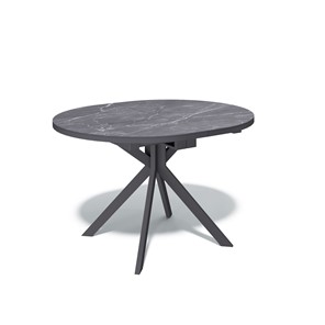 Овальный стол на кухню DO1100 (черный/керамика мрамор черный) в Вологде