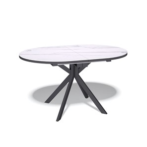 Кухонный стол раскладной DO1300 (черный/керамика мрамор белый) в Вологде - предосмотр