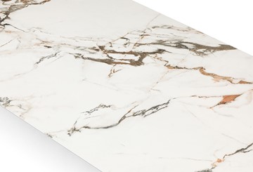 Кухонный стол раскладной DT9305CI (200-300) белый керамика KL-188/золотая пудра в Вологде - предосмотр 9