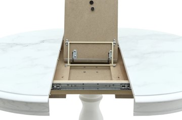 Кухонный стол раздвижной Фабрицио-1 Glass, Круг 1000, фотопечать (Мрамор 11) в Вологде - предосмотр 8
