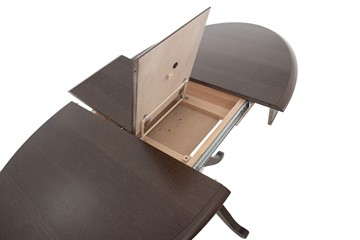 Кухонный раздвижной стол Фабрицио-1 исп. Эллипс, Тон 11 Покраска + патина с прорисовкой (на столешнице) в Вологде - предосмотр 6