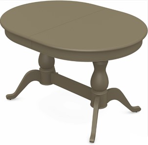 Обеденный раздвижной стол Фабрицио-2 исп. Овал 1200, Тон 40 Покраска + патина с прорисовкой (на столешнице) в Вологде