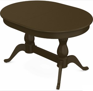 Кухонный стол раскладной Фабрицио-2 исп. Овал 1200, Тон 5 Покраска + патина с прорисовкой (на столешнице) в Вологде - предосмотр