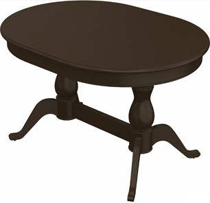 Обеденный раздвижной стол Фабрицио-2 исп. Овал 1600, Тон 7 Покраска + патина с прорисовкой (на столешнице) в Вологде - предосмотр
