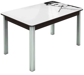 Обеденный раздвижной стол Гамбург исп. 2, ноги метал. крашеные №23 (Exclusive h111/венге) в Вологде