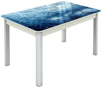 Кухонный стол раздвижной Гамбург исп. 2, ноги метал. крашеные №23 (Exclusive h157/белый) в Вологде - предосмотр