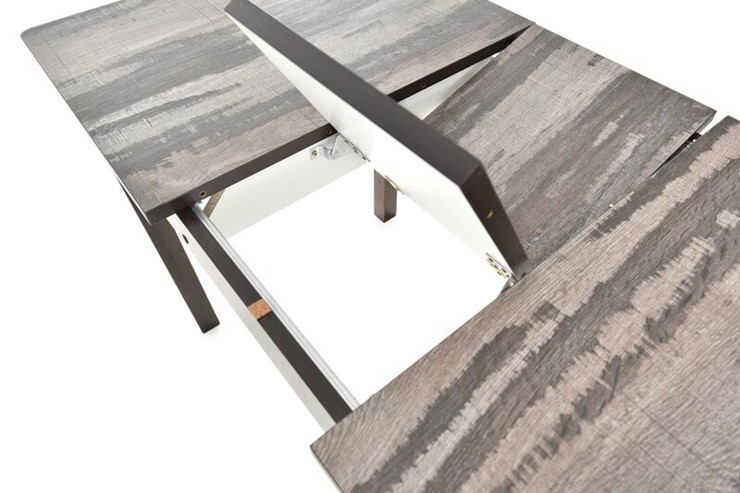 Кухонный раскладной стол Гамбург исп. 2, Пластик (Дерево тёмное, опоры деревянные) в Вологде - изображение 11