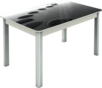 Обеденный раздвижной стол Гамбург исп.1 ноги метал. крашеные №23, Фотопечать (Текстура №39) в Вологде