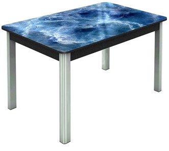 Кухонный стол раскладной Гамбург Мини, ноги метал. крашеные №23 (Exclusive h126/черный) в Вологде - предосмотр