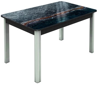 Кухонный стол раздвижной Гамбург Мини, ноги метал. крашеные №23 (Exclusive h138/черный) в Вологде